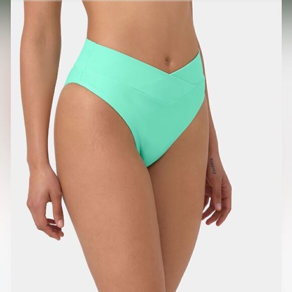 NWT Halara Aqua Crossover Bikini Bottom Swimsuit Sz M - Picture 3 of 6